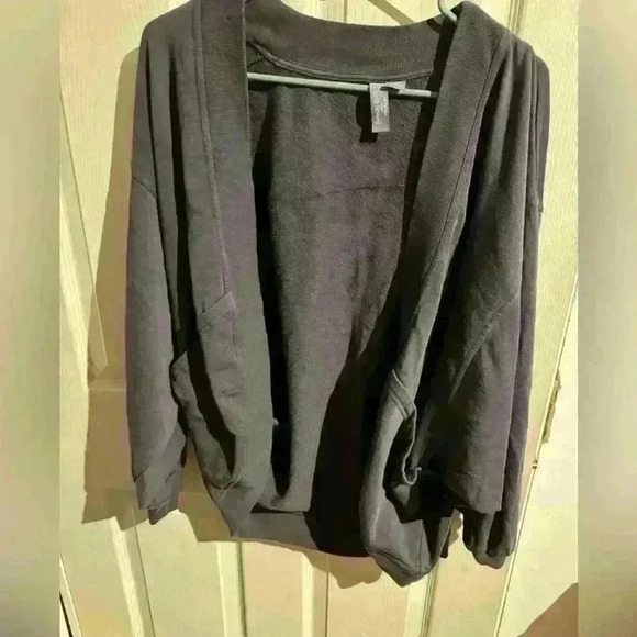 SWEATY BETTY CORA Grey Organic Cotton SWEATSHIRT Cardigan X-Small - Picture 3 of 15